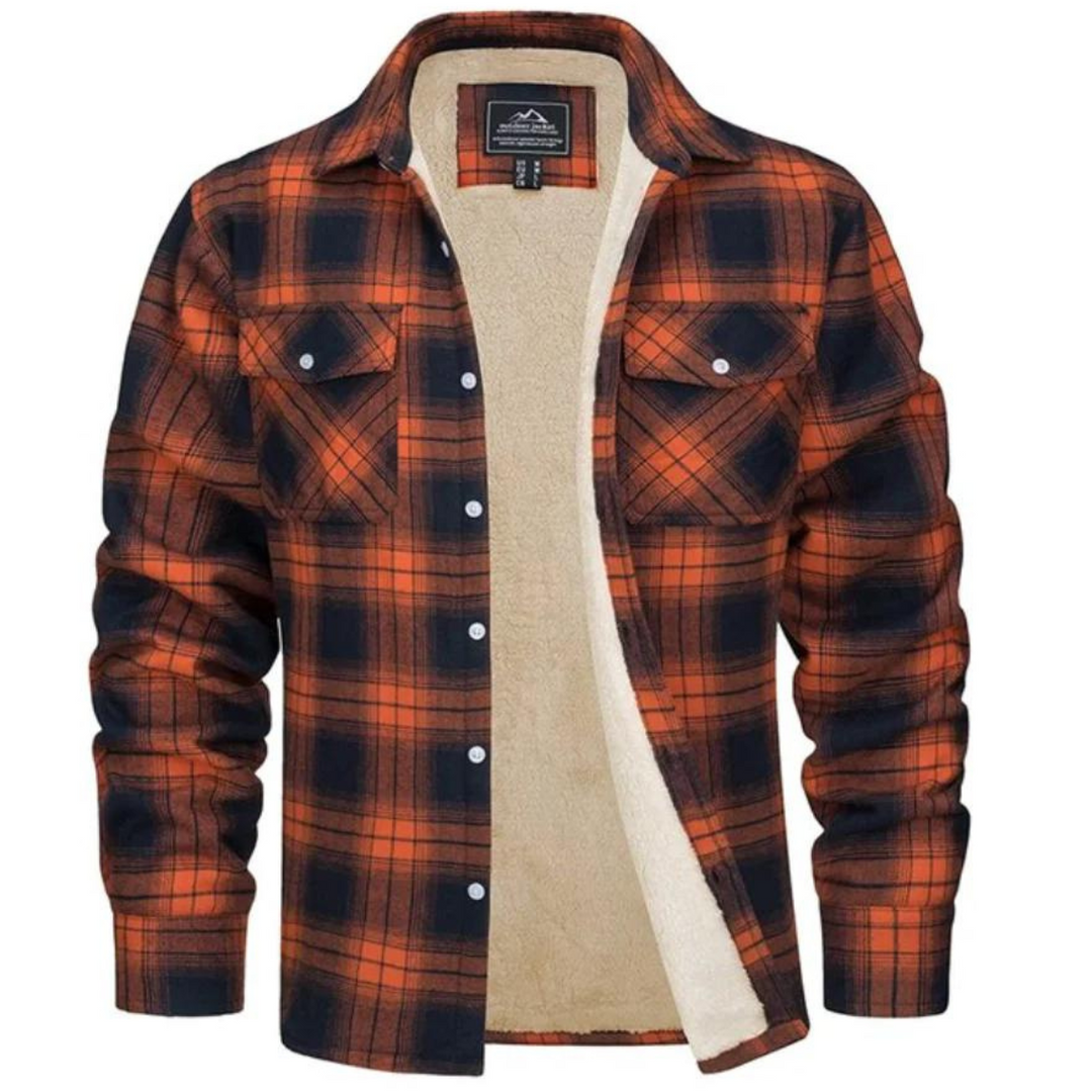 Fleecegefütterte Herren Karo-Jacke – Arvid Herbstedition