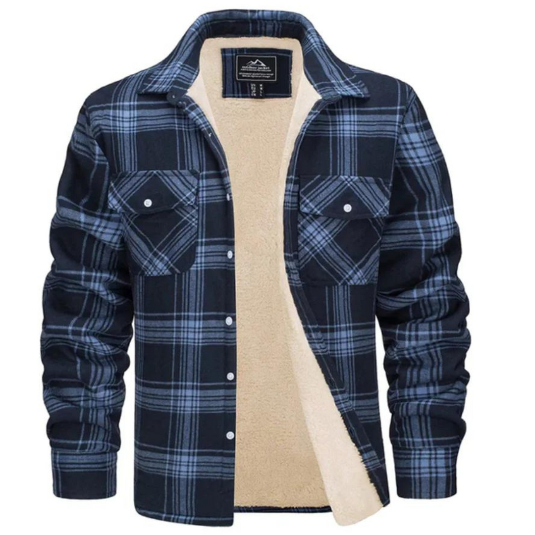 Fleecegefütterte Herren Karo-Jacke – Arvid Herbstedition
