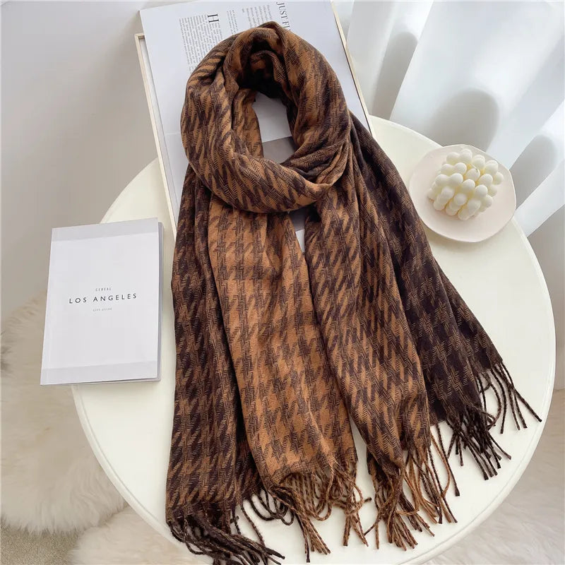 Stylish Checked Women's Scarf - Liora