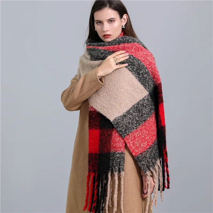 Bufanda de cuadros de moda para mujer - Elira