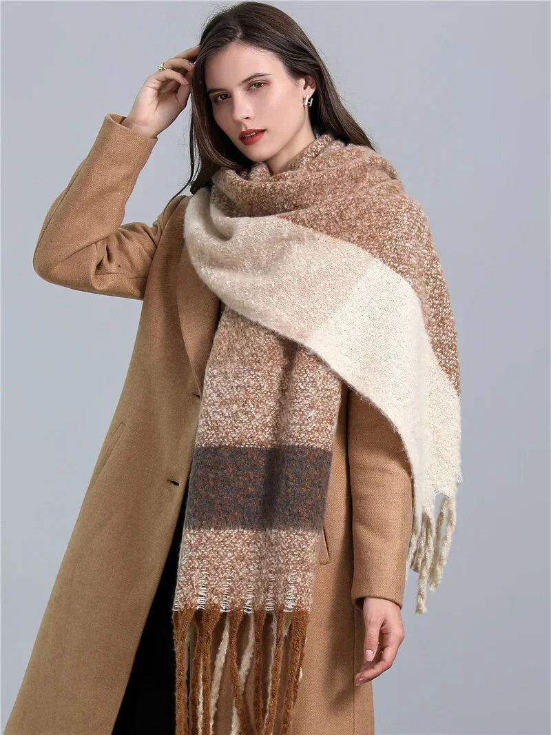 Bufanda de cuadros de moda para mujer - Elira