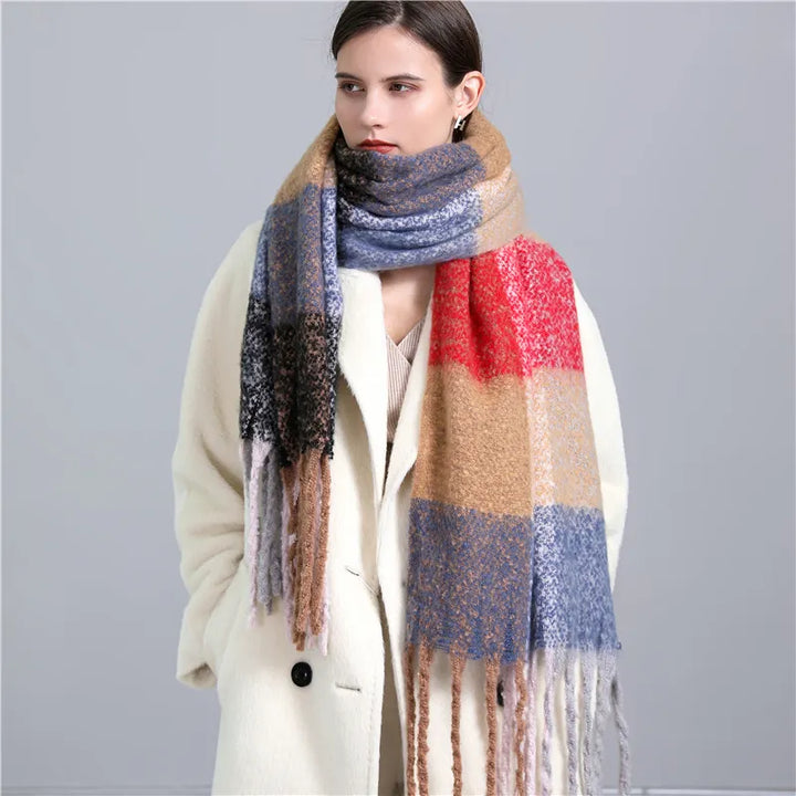 Bufanda de cuadros de moda para mujer - Elira