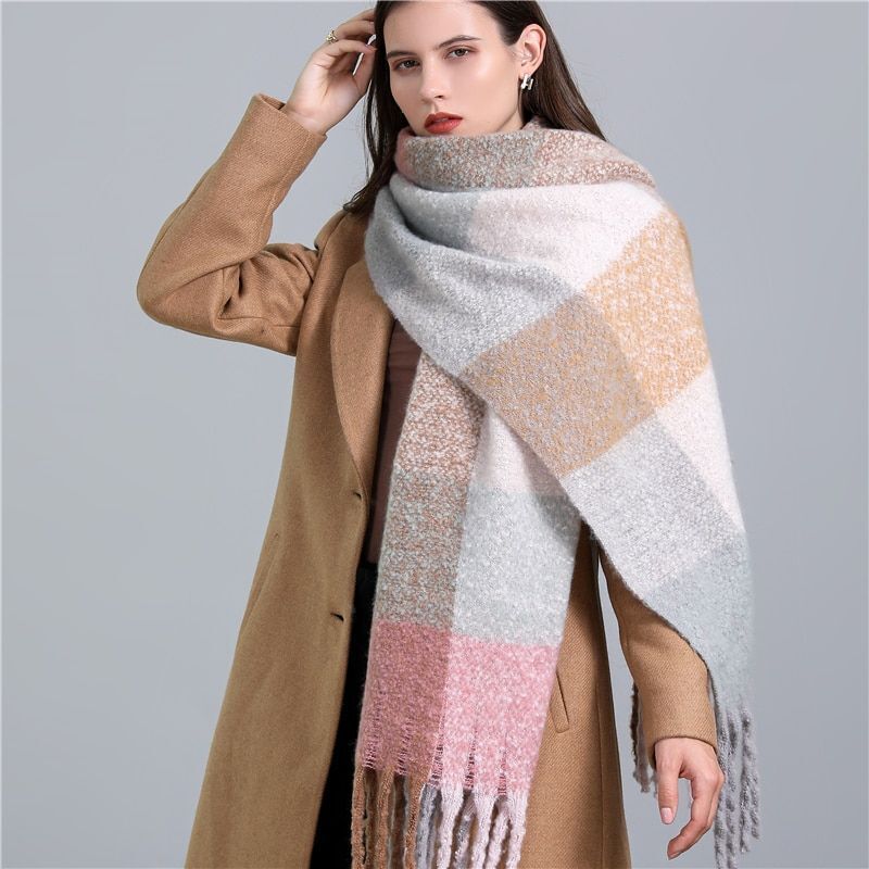 Bufanda de cuadros de moda para mujer - Elira