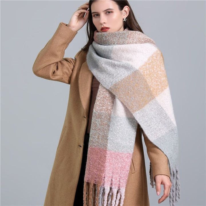 Bufanda de cuadros de moda para mujer - Elira