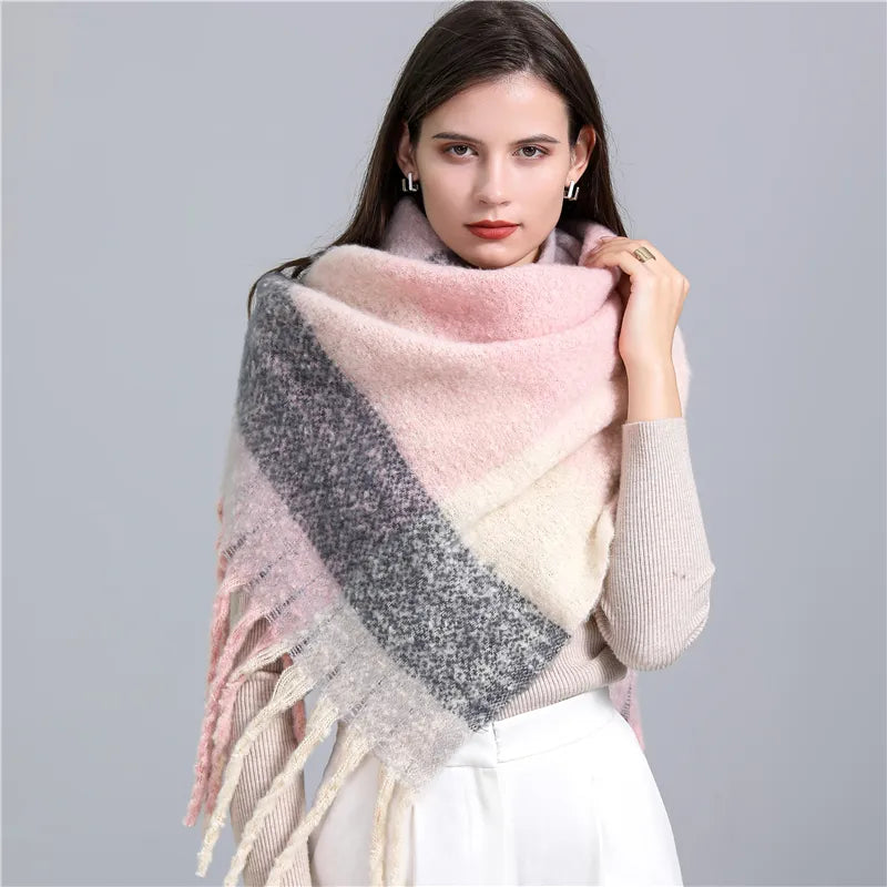Bufanda de cuadros de moda para mujer - Elira