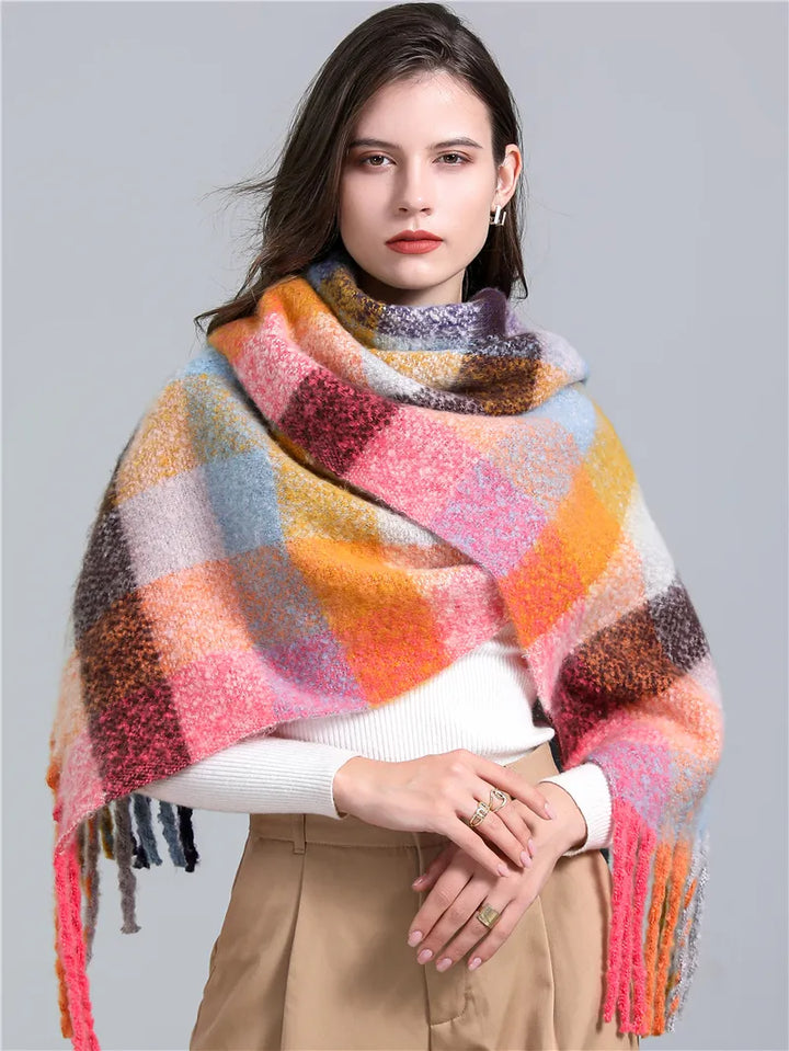Bufanda de cuadros de moda para mujer - Elira