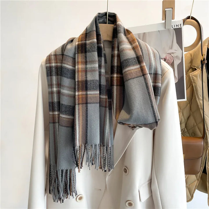 Stylish Checked Women's Scarf - Liora