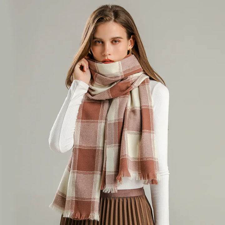 Stylish Checked Women's Scarf - Liora