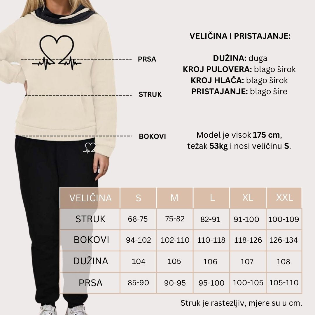 BEQUEMER ZWEITEILIGER DAMEN TRAININGSANZUG - WARMFLEX