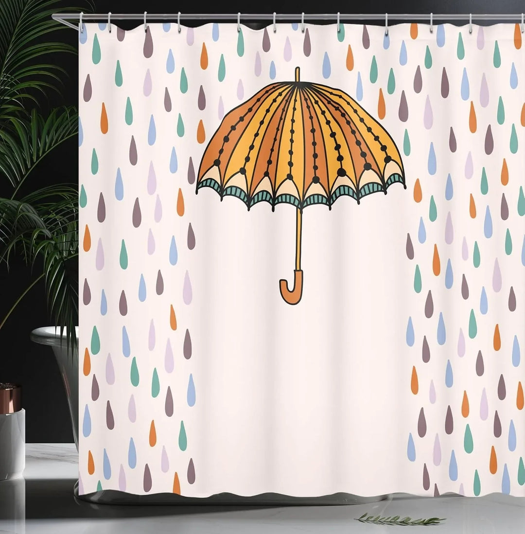 Wasserdichte Duschvorhang Matte - Raindroply