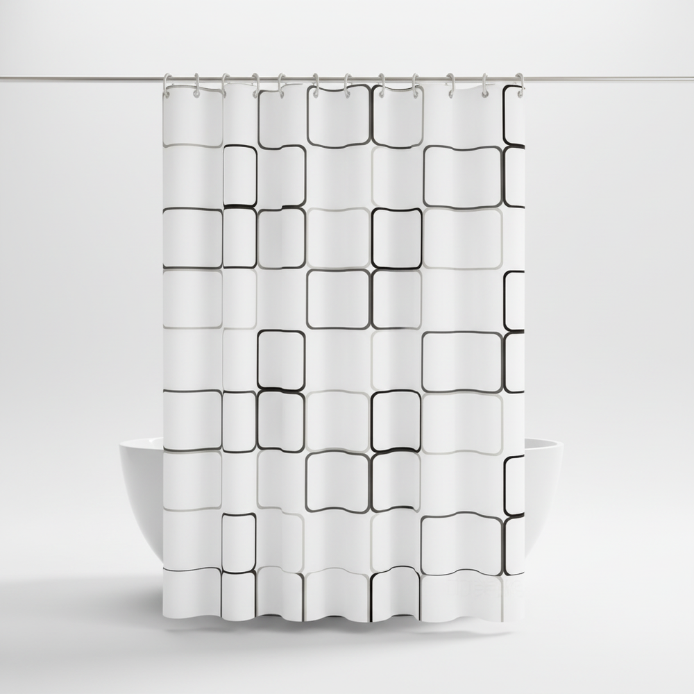 Wasserdichter Halbtransparenter Duschvorhang - HydroCurtix