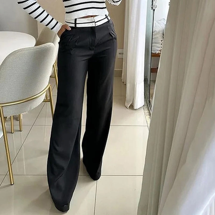 Two-piece Women's Autumn Set with Stripes – Isabelle