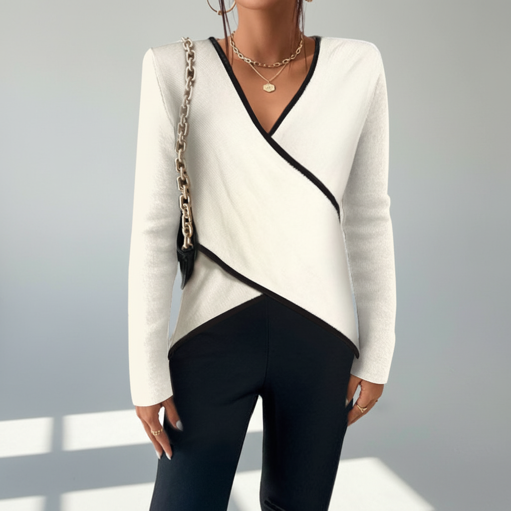 Wickelpullover Mit V-Ausschnitt - Karin