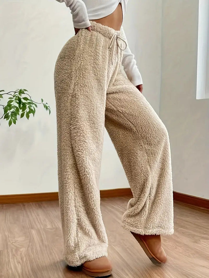 Pantalones de descanso suaves de Sherpa Teddy para mujer – Noémie