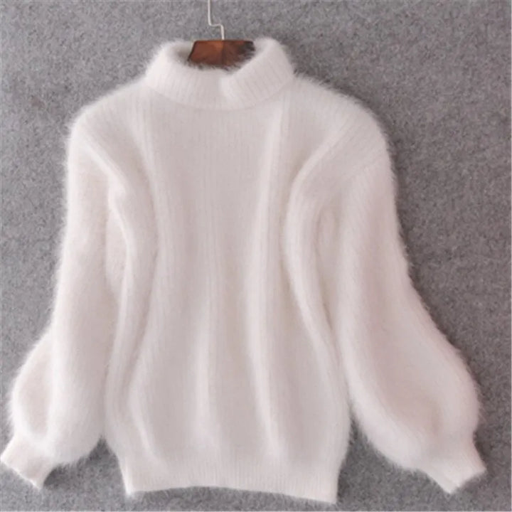 Suéter de punto casual de angora para mujer - Livia