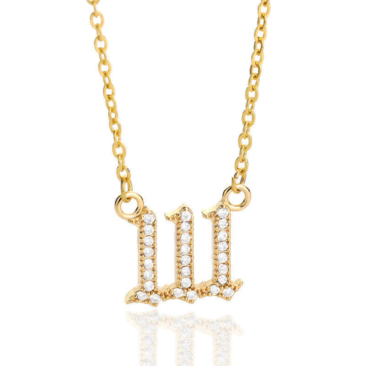Zirconia Angel Numbers Necklace – Seraphina