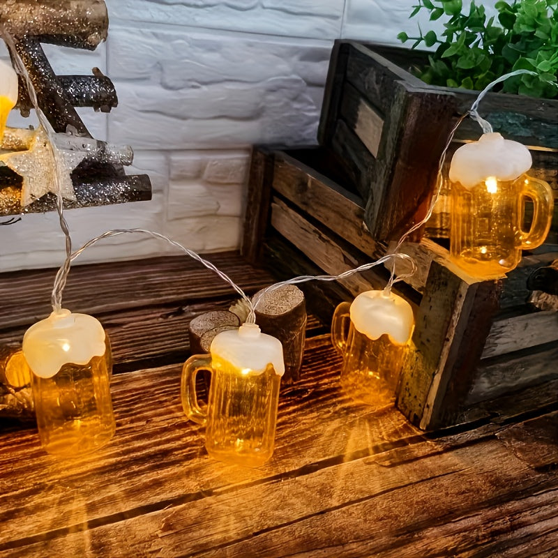 2 stk. LED-ølkrus-lyskæde – LichterBier Oktoberfest 2026
