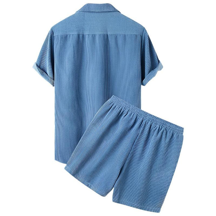 To-delt herre velour sommer sæt – Fabio
