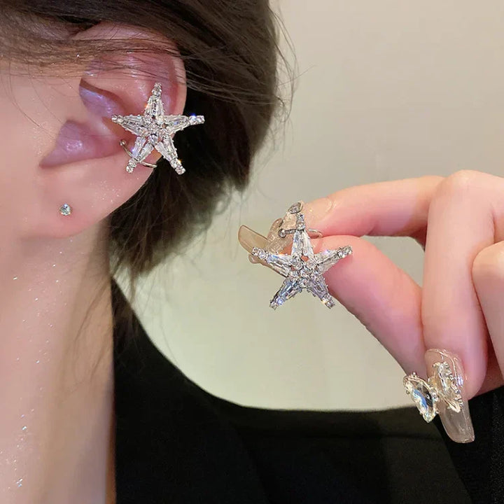 Zirkonia-stjerne-øredobber/ear cuff – Lyric