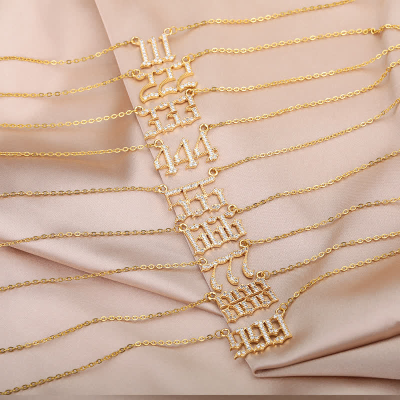 Zirconia Angel Numbers Necklace – Seraphina