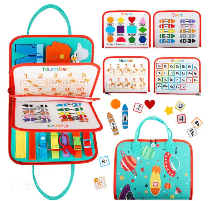 Montessori Colors and Shapes Toddler Book - Sensory Adventure