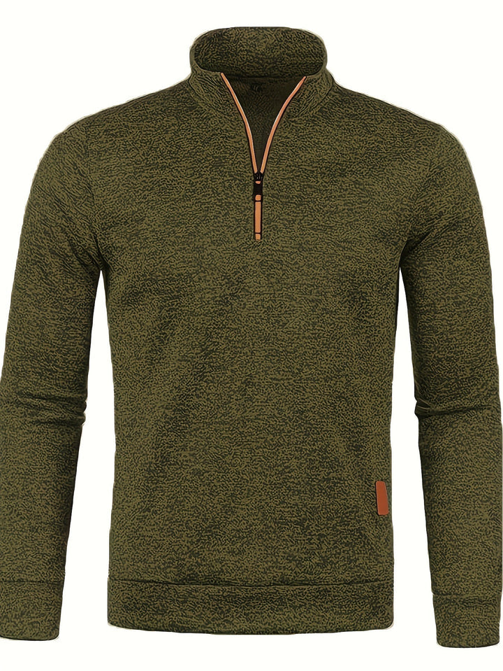 Herren Pullover mit Hals-Reißverschluss für Herbst & Winter – Matteo