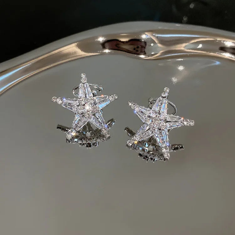 Zirkonia-stjerne-øredobber/ear cuff – Lyric