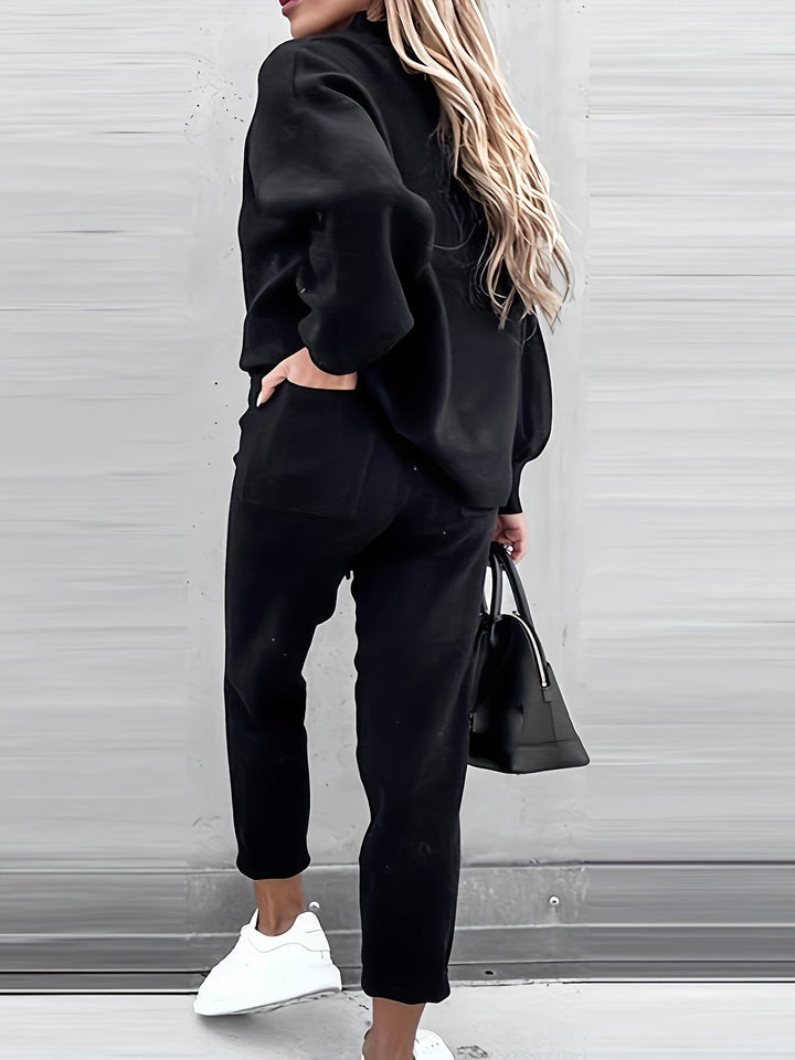Casual todelt outfit med sødt bjørneprint - Mila