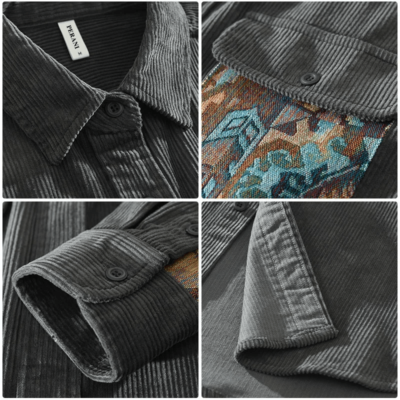 Cotton men's shirt with long sleeves - Quinten