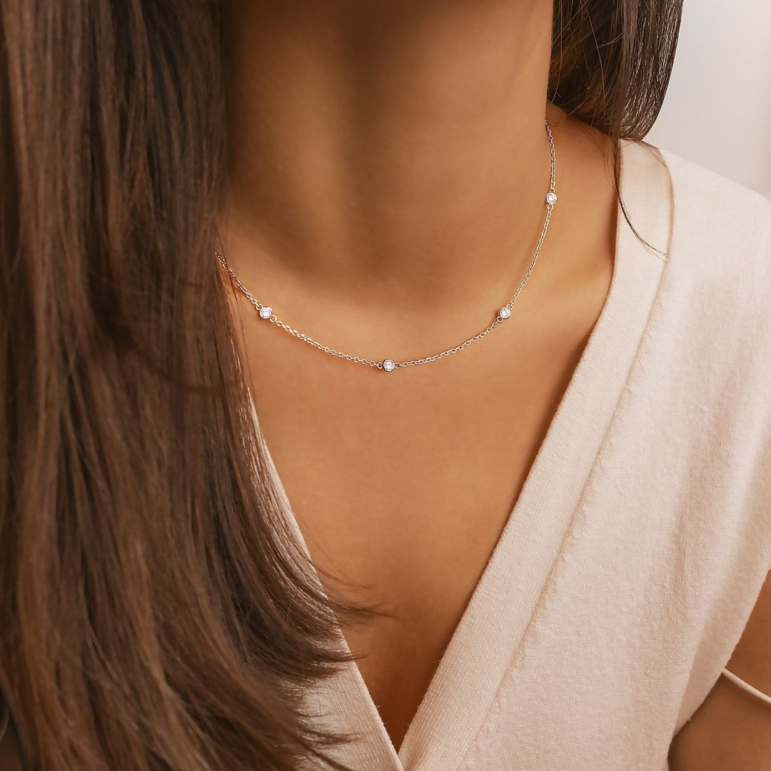 Stylish Cubic Zirconia Necklace – Elara
