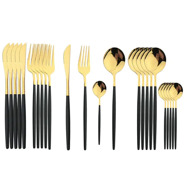 24-piece stainless steel cutlery set – Aurinox
