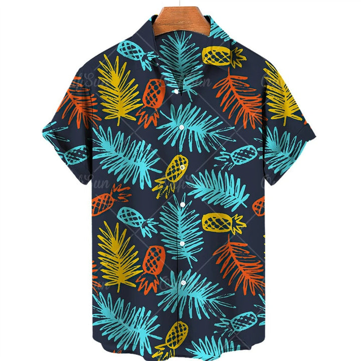 Camisa hawaiana tropical de manga corta – Mateo