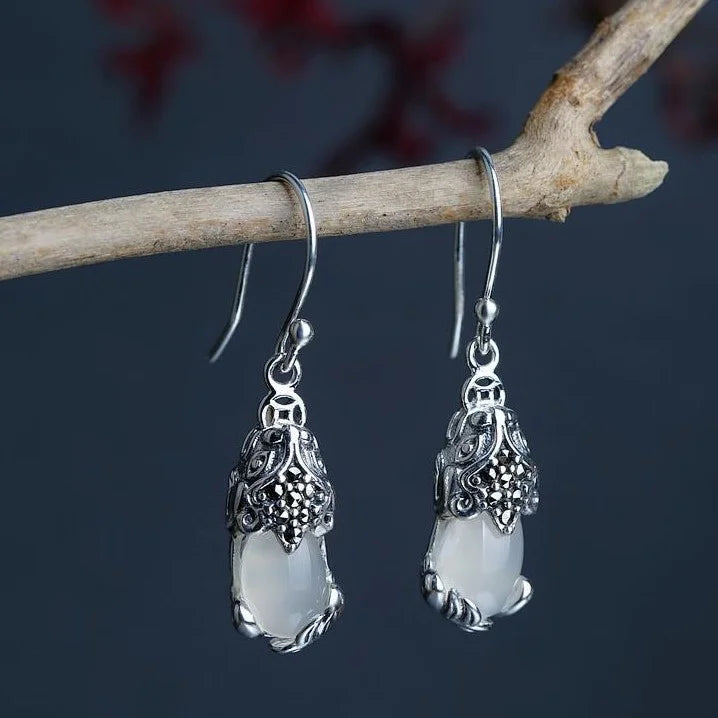 Silver Earrings with Mythical Creature – Aelora