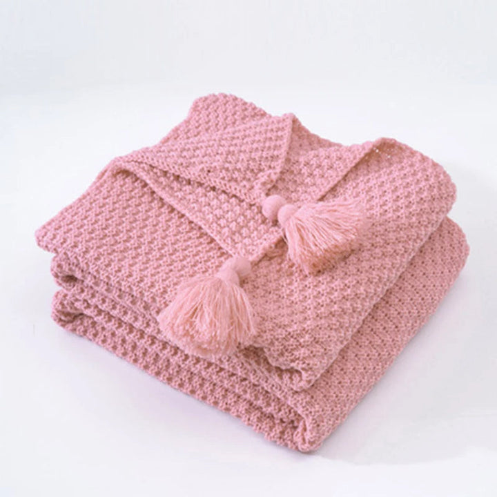 Scandinavian Knit Wool Blanket - Aurora