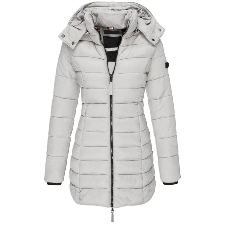 Warm Women's Down Jacket with Hood - Olivia