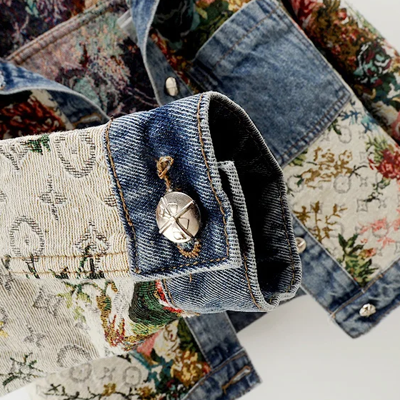 Trendy Floral Denim Jacket for Women – Amaline