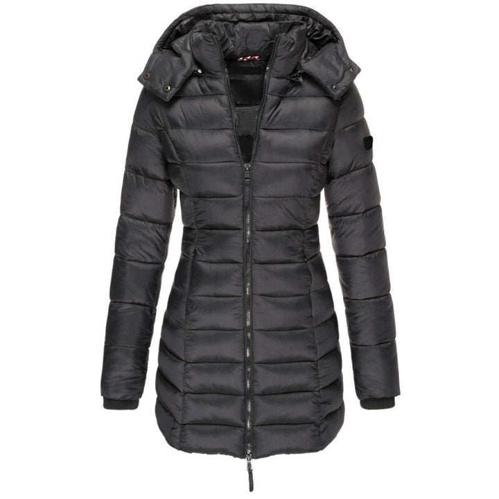 Warm Women's Down Jacket with Hood - Olivia