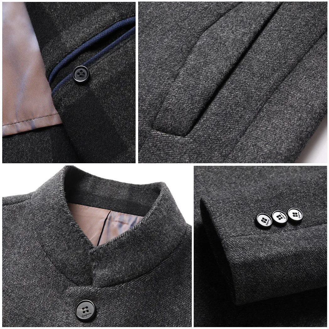 Half-length men's coat made of wool-cashmere – Victor