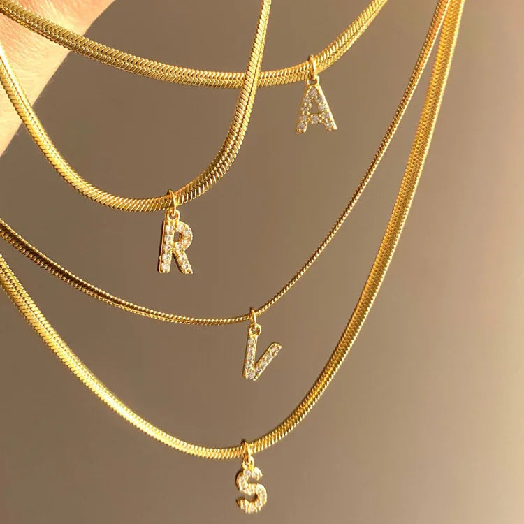 Golden Initial Necklace – Ella