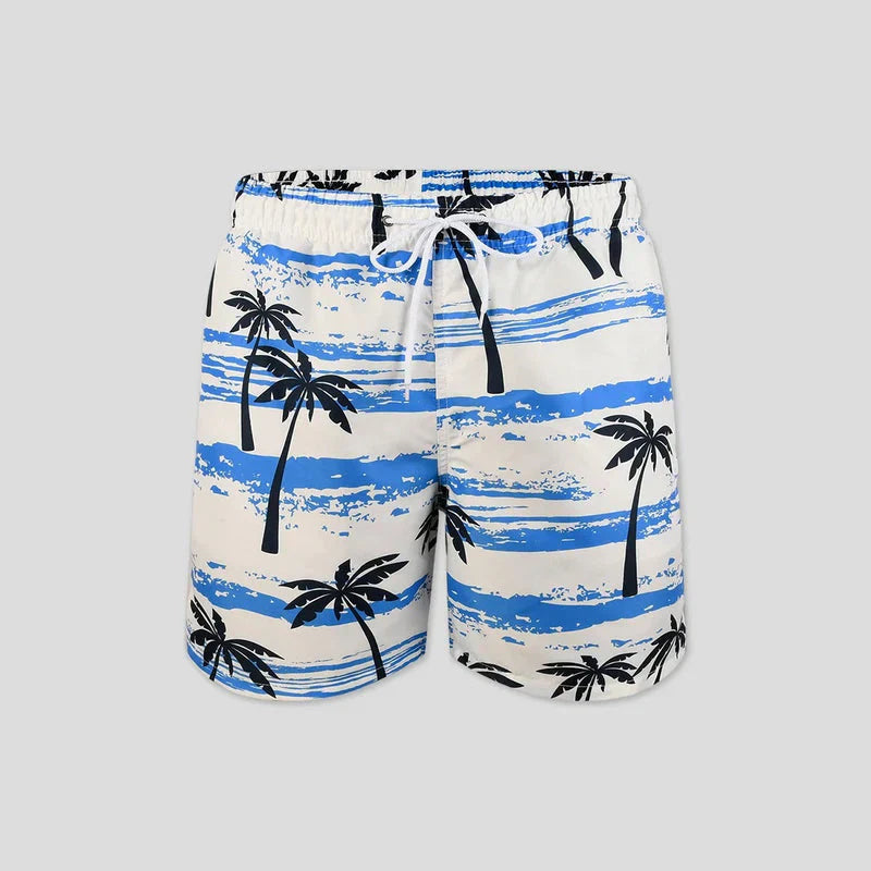 Luftige Sommer Shorts mit Palmenprint für Herren – Nico