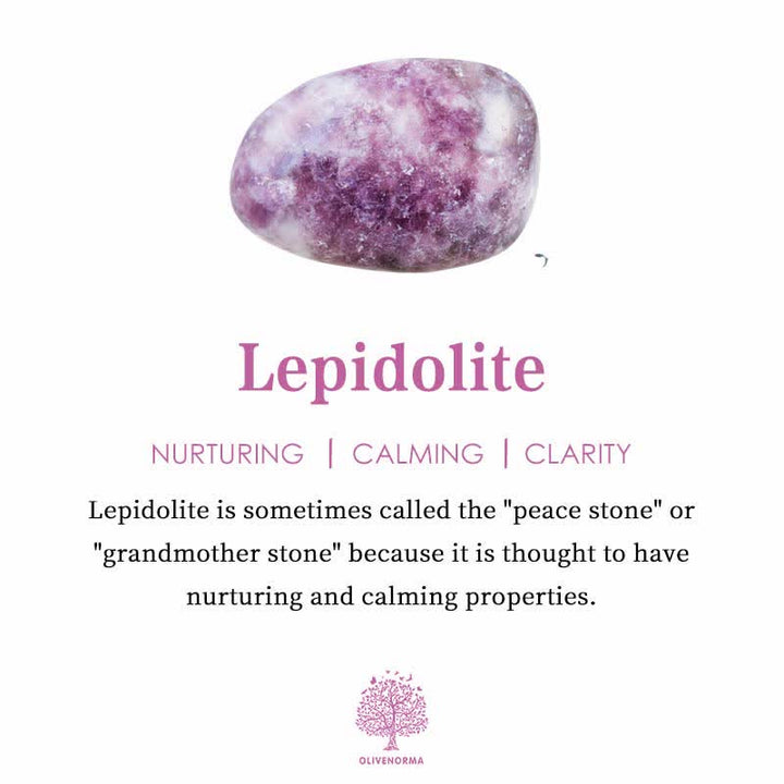 Anti-angst armbånd med ametyst, lepidolit og lapis lazuli - Aurora