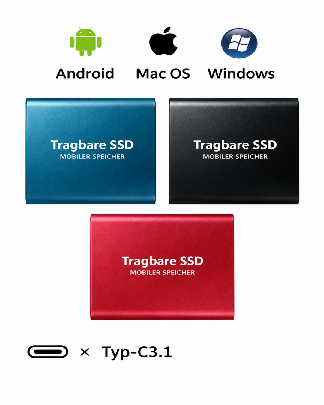 External SSD 128 TB Compact and Fast Portable Drive 3