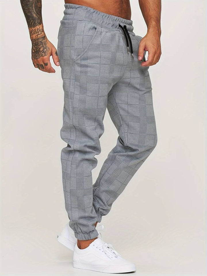 Pantalones deportivos de hombre a cuadros – Edición de otoño Elian
