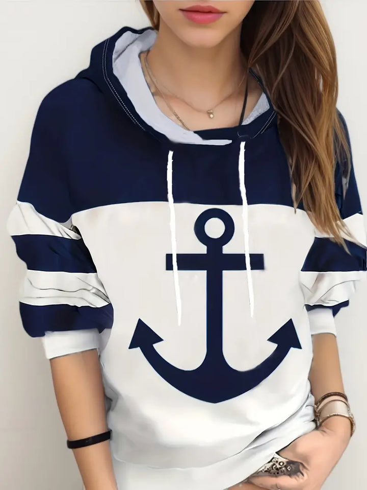 Hoodie with anchor print – Nautical Vibes