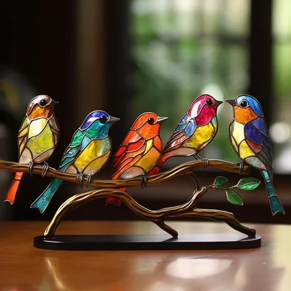 Colorful acrylic birds for stylish interior design - ChicGlass Birds