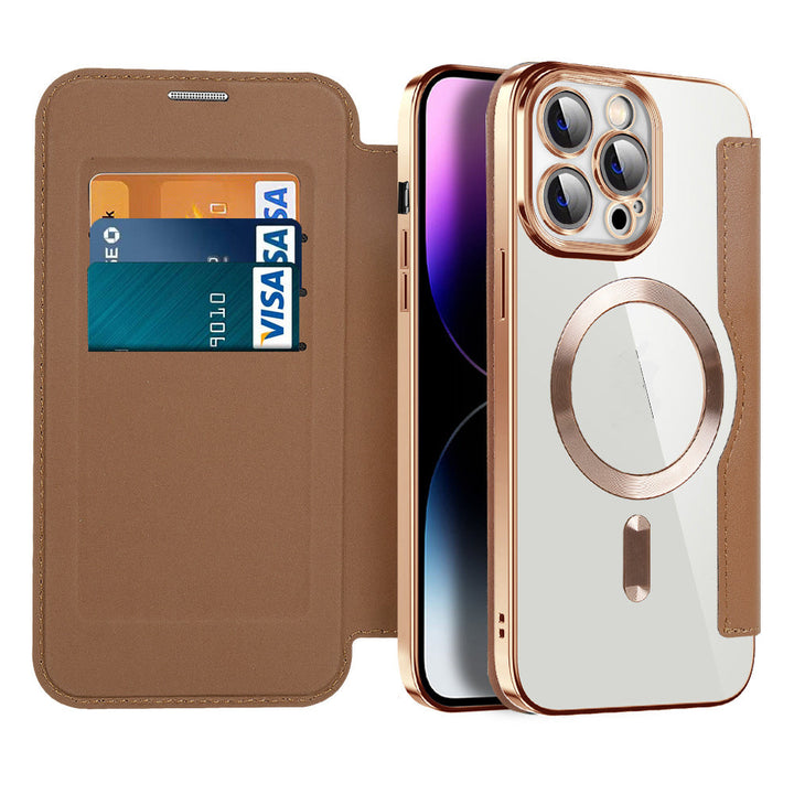 Leder Flip Case mit Magnet Adsorption & RFID-Schutz – Valtrix (1+1 GRATIS)