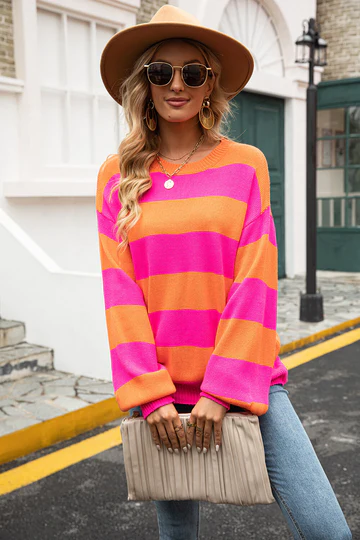 Trendy Striped Women's Sweater - Sohpie