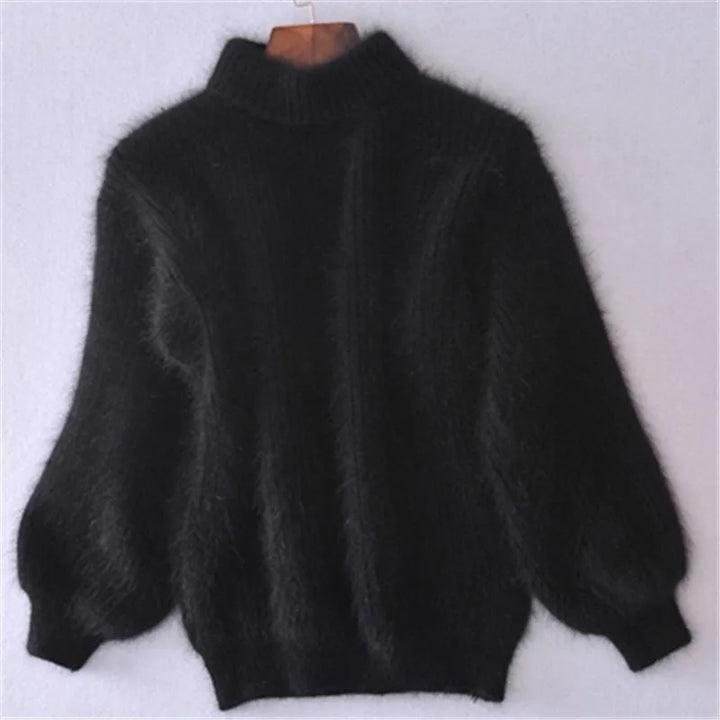 Suéter de punto casual de angora para mujer - Livia