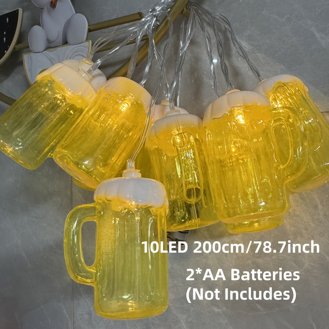2 stk. LED-ølkrus-lyskæde – LichterBier Oktoberfest 2026