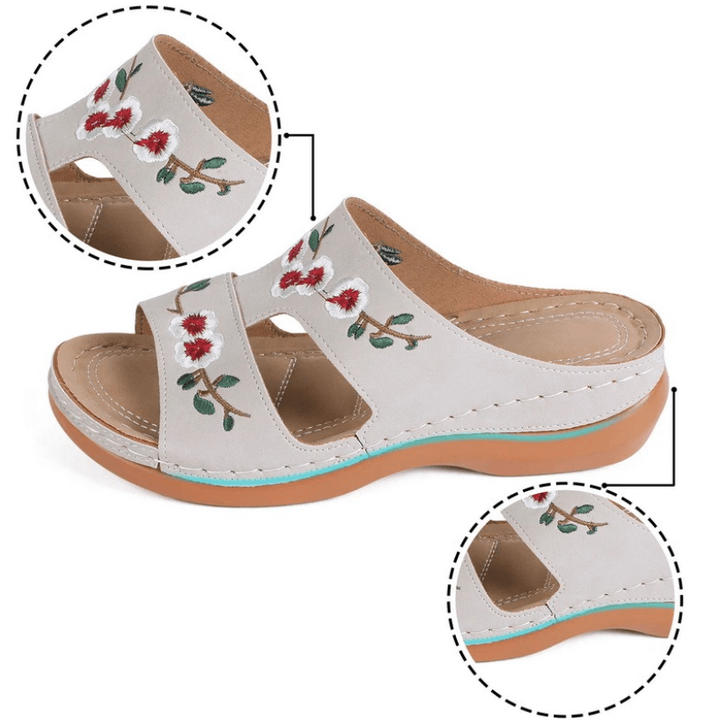 Orthopädische Blumen-Sandalen für Damen – Florina
